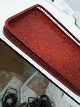 Bandeja café/té madera y cristal