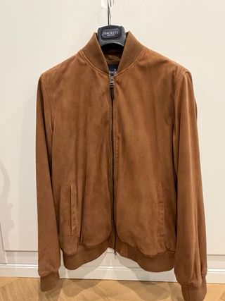 Chaqueta Hackett ante bomber marrón