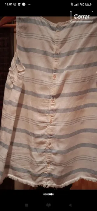 Camisa sin mangas con rayas