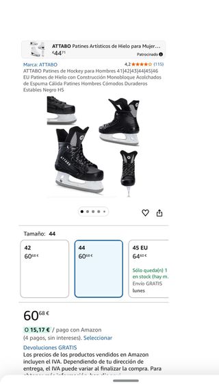 Patines de Hielo ATTABO Talla 44