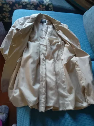 Gabardina Blanco Beige Talla M