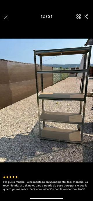 Estantería 5 baldas acero galvanizado