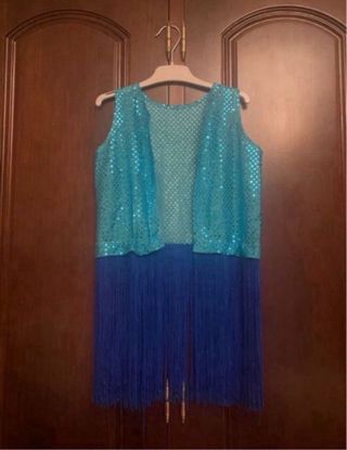 Chaleco lentejuelas y flecos 4/6 años