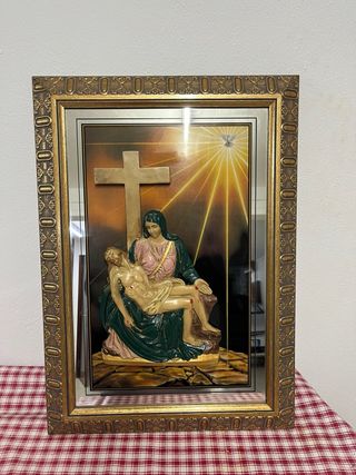 Quadro religioso Pietà emoldurado