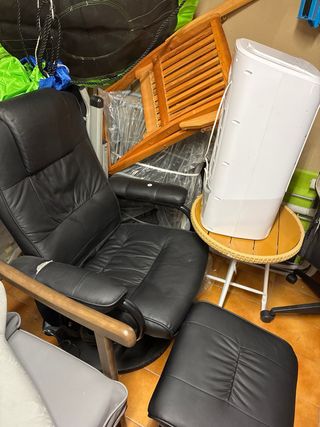 Sillón Relax Negro Piel Sintética  Tara