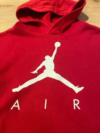Sudadera Nike Air Jordan Roja Talla M 11-13 años