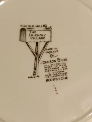 1 Plato Johnson Bros Escena Rural Cerámica ingles