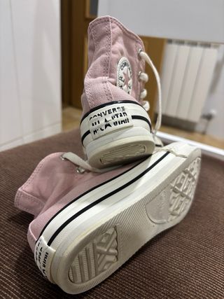 Deportivas Converse altas rosas