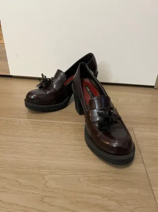 Mocasines de tacón marrones