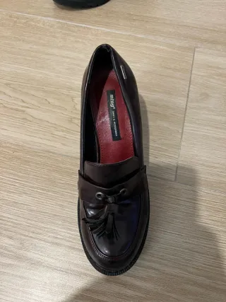 Mocasines de tacón marrones