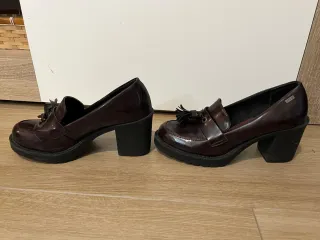 Mocasines de tacón marrones