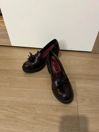 Mocasines de tacón marrones