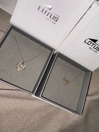 Conjunto Lotus: Pulsera y Colgante Plata