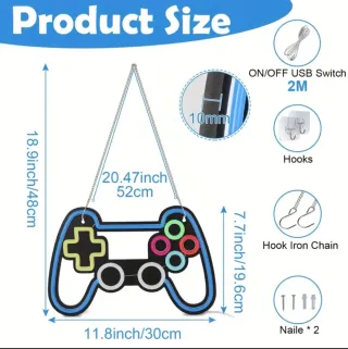 Lampada Neon LED "Controller" Multicolore