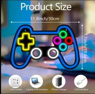 Lampada Neon LED "Controller" Multicolore