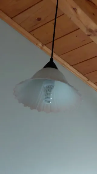 Lampada da soffitto in vetro e metallo