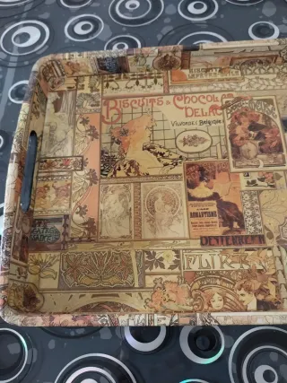 Vassoio vintage decorato