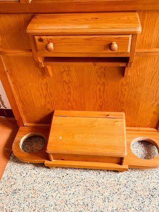 Mueble recibidor/perchero de madera