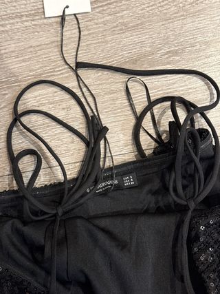 Mono Negro Stradivarius Lentejuelas