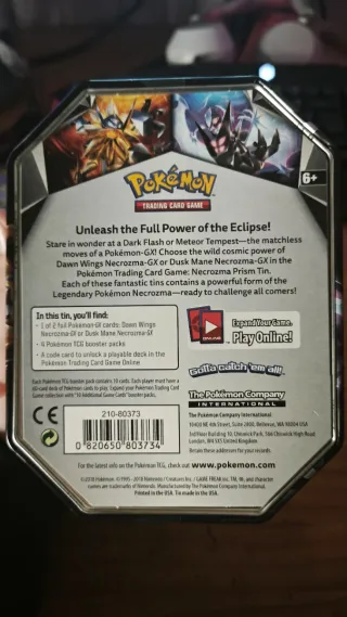 Pokémon card lot: 27 packs, 4 decks, Necrozma tin