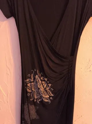 Vestido Desigual Negro Talla M