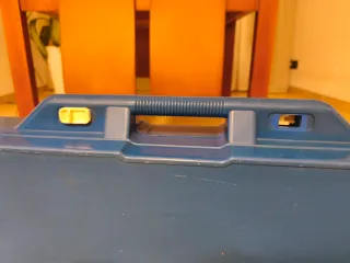 Mesa plegable camping azul