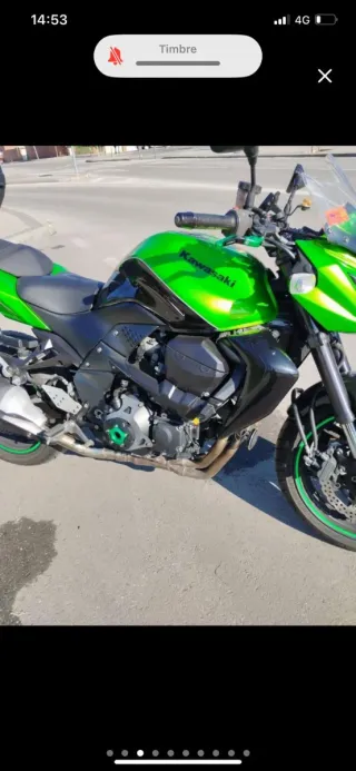 Kawasaki Z750 Naked Negra y Verde