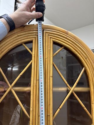 Vitrina Mimbre Ratán Bambú Cristal