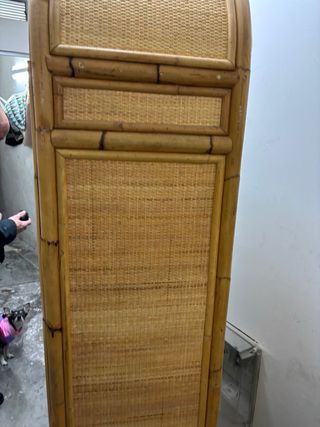 Vitrina Mimbre Ratán Bambú Cristal