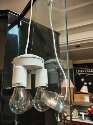 Lámpara colgante doble E27