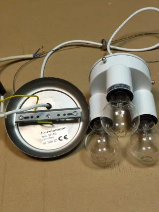 Lámpara colgante doble E27