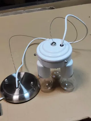 Lámpara colgante doble E27