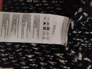 Cardigan Sfera Azul y Blanco Talla L