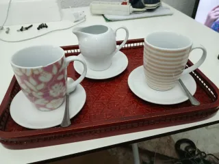 Juego de café/té 2 tazas + jarrita