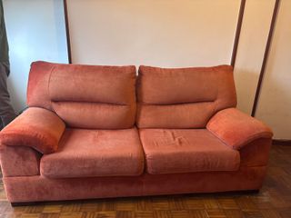 Sofá 2 plazas color teja