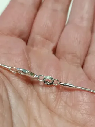 Colgante cristal y cadena plata 45cm