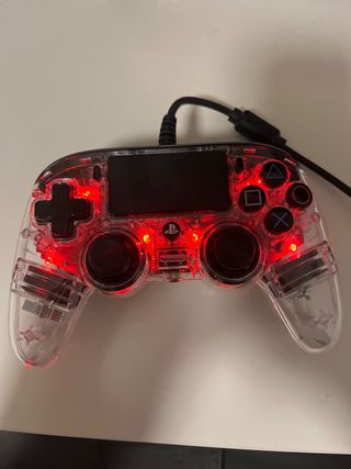 Mando PS4/PC/PS5 Transparente (hace luces)
