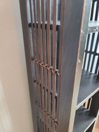 Set di 2 colonne di stoccaggio in legno e bambù