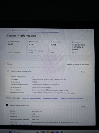 PC Gaming i7 RTX 2060 Super 16GB RAM 1TB SSD