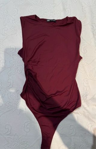 Body Zara Rojo Drapeado