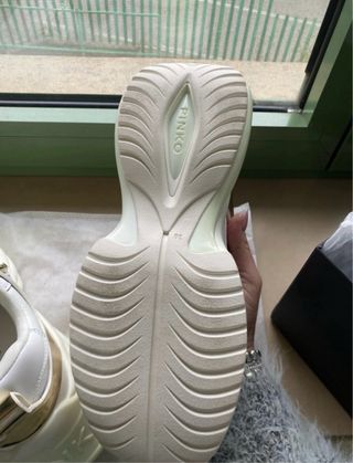 Sneakers Pinko Bianche e Oro