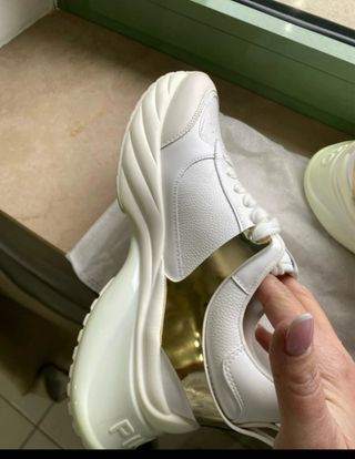 Sneakers Pinko Bianche e Oro