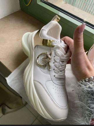 Sneakers Pinko Bianche e Oro