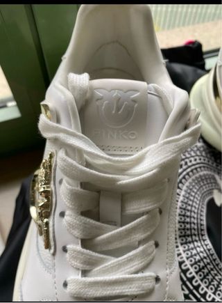 Sneakers Pinko Bianche e Oro