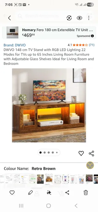 Mesa TV DWVO 68.5 cm instead of 148cm