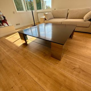 Mueble TV madera y metal negro