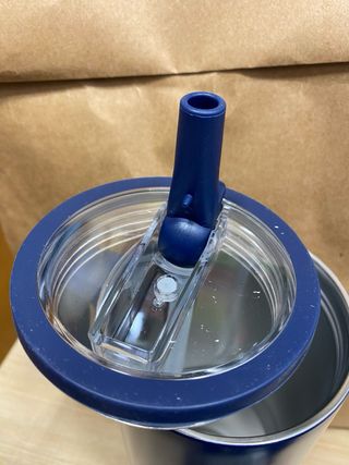 Vaso térmico azul 750ml con asa
