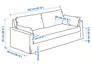 Sofá 3 plazas Ikea Hyltarp NUEVO