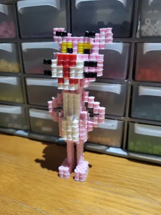 Decoracion regaloPantera Rosa Hama Beads 3D Decora