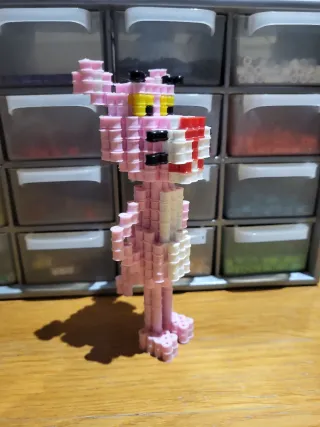 Decoracion regaloPantera Rosa Hama Beads 3D Decora